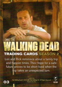 2012 Cryptozoic Walking Dead Season 2 #03 Memory Lane Back