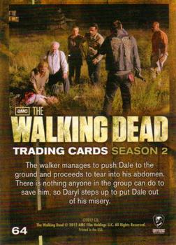 2012 Cryptozoic Walking Dead Season 2 #64 Tragic End Back