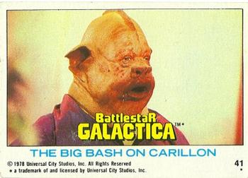 1978 Topps Battlestar Galactica #41 The Big Bash on Carillon Front
