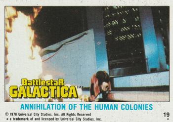 1978 Topps Battlestar Galactica #19 Annihilation of the Human Colonies Front