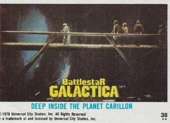 1978 Topps Battlestar Galactica #38 Deep Inside the Planet Carillon Front