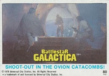 1978 Topps Battlestar Galactica #80 Shoot-Out in the Ovion Catacombs! Front
