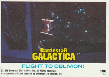 1978 Topps Battlestar Galactica #106 Flight to Oblivion! Front