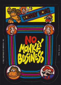 1982 Topps Donkey Kong Stickers #7 No Monkey Business Front