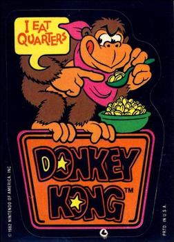 1982 Topps Donkey Kong Stickers #12 I Eat Quarters Front