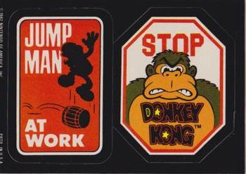 1982 Topps Donkey Kong Stickers #23 Jump Man at Work - Stop Donkey Kong Front
