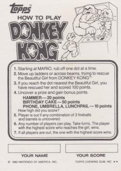 1982 Topps Donkey Kong Stickers #33 Blue Back