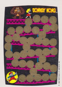 1982 Topps Donkey Kong Stickers #36 Red - four at right top Front
