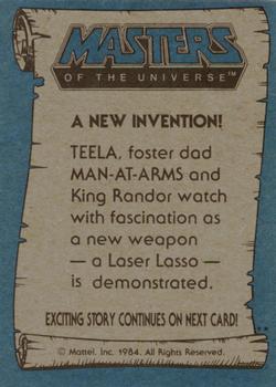 1984 Topps Masters of the Universe #8 A New Invention! Back