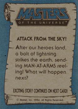 1984 Topps Masters of the Universe #34 Attack from the Sky! Back