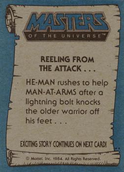 1984 Topps Masters of the Universe #35 Reeling from the Attack... Back
