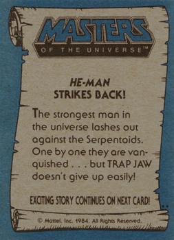 1984 Topps Masters of the Universe #56 He-Man Strikes Back! Back
