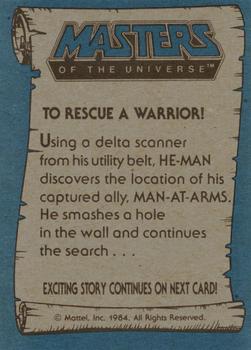 1984 Topps Masters of the Universe #75 To Rescue a Warrior! Back