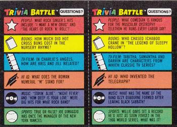 1984 Topps Trivia Battle Game #99 / 100 Card 99 / Card 100 Front