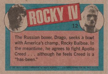 1985 Topps Rocky IV #12 The Fight Is Set Back