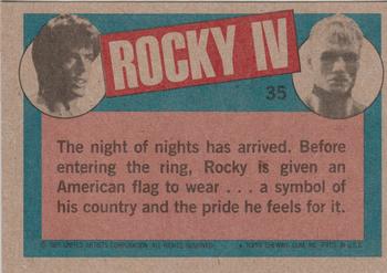 1985 Topps Rocky IV #35 For America! Back