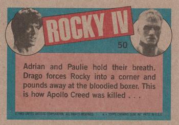 1985 Topps Rocky IV #50 Pounded Into Next Week! Back