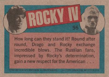 1985 Topps Rocky IV #56 Slugging It Out! Back