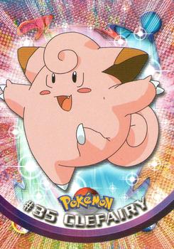1999 Topps Pokemon TV Animation Edition Series 1 - Red Topps Logo #35 Clefairy Front