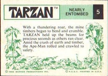 1966 Banner Tarzan #5 Nearly Entombed Back
