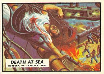 1962 Topps Civil War News #7 Death at Sea Front