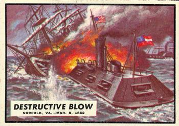 1962 Topps Civil War News #8 Destructive Blow Front