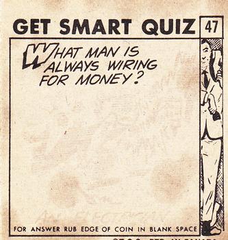 1966 Topps Get Smart #47 Mister, Are You A Secret Agent? Back