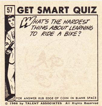 1966 Topps Get Smart #57 Wonder Why It's So Quiet In Here? Back