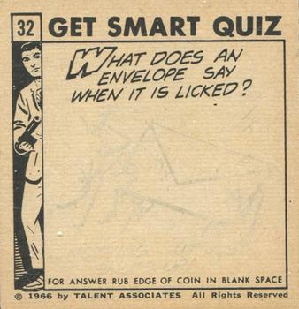 1966 Topps Get Smart #32 Adorable Agent Back