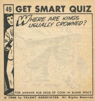 1966 Topps Get Smart #49 I'll Shoot When I Count 3...Maybe 4? Back