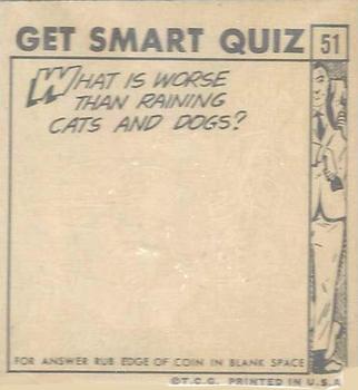 1966 Topps Get Smart #51 Where Do You Want Your Head Sent? Back