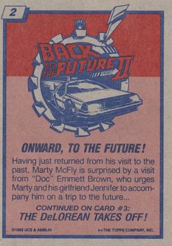 1989 Topps Back to the Future Part II #2 Onward, To the Future! Back