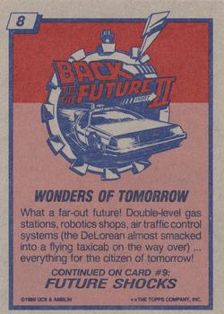 1989 Topps Back to the Future Part II #8 Wonders of Tomorrow Back