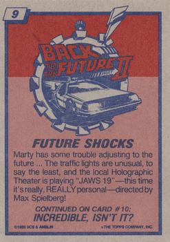 1989 Topps Back to the Future Part II #9 Future Shocks Back