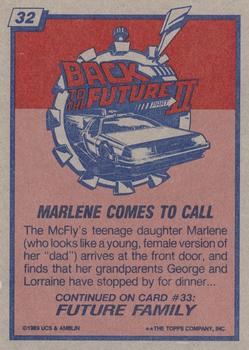 1989 Topps Back to the Future Part II #32 Marlene Comes To Call Back
