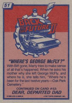 1989 Topps Back to the Future Part II #51 Where's George McFly? Back