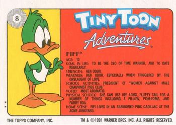 1991 Topps Tiny Toon Adventures #8 Fifi Back