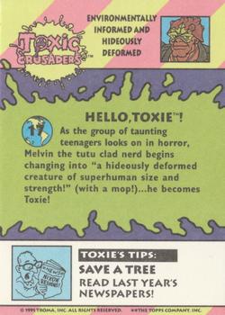 1991 Topps Toxic Crusaders #17 Hello, Toxie! Back