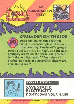 1991 Topps Toxic Crusaders #20 Crusader on the Job Back