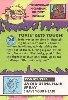 1991 Topps Toxic Crusaders #23 Toxie Gets Tough! Back