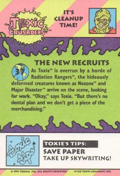 1991 Topps Toxic Crusaders #37 The New Recruits Back