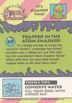 1991 Topps Toxic Crusaders #49 Trapped in the Atom Smasher! Back