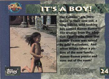 1993 Topps The Flintstones #24 It's a Boy! Back