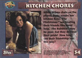 1993 Topps The Flintstones #54 Kitchen Chores Back