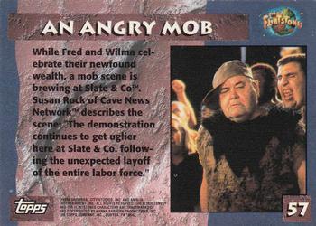 1993 Topps The Flintstones #57 An Angry Mob Back