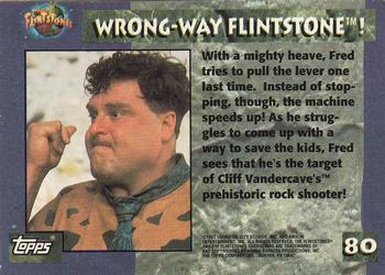 1993 Topps The Flintstones #80 Wrong-Way Flintstone! Back