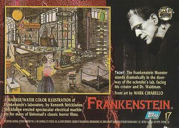 1994 Topps Universal Monsters #17 Frankenstein Back