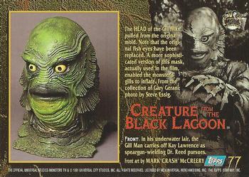 1994 Topps Universal Monsters #77 Creature from the Black Lagoon Back