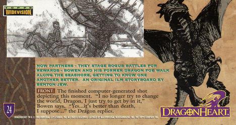 1996 Topps Dragonheart #24 Now partners - they stage bogus battle Back
