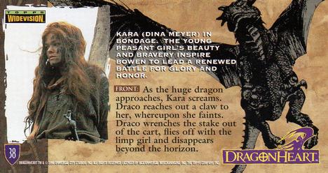 1996 Topps Dragonheart #38 Kara In Bondage. Back